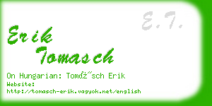 erik tomasch business card